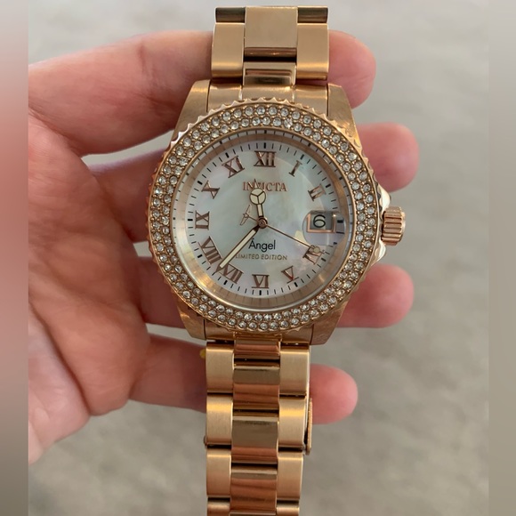 Invicta Women's 24615 Angel Quartz Mother Of Pearl Watch Limited Edition - New! - Picture 3 of 4